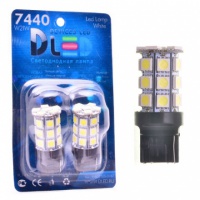 Светодиодная автомобильная лампа DLED W21W - 7440 - 27 SMD 5050 (2шт.)